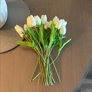 Home Decor Artificial Tulips (white)